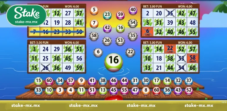 Overview of the Bingo Pescaria aquatic theme